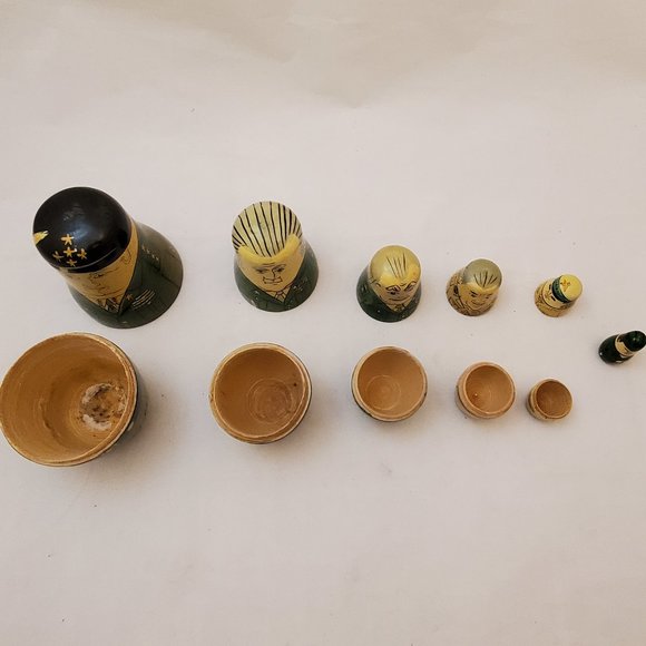 Vintage Military Theme Russian Nesting Dolls - Picture 2 of 13